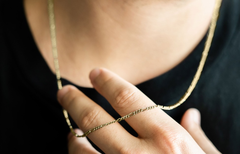 3MM Figaro Chain Gold Trendy Oliver Cabell