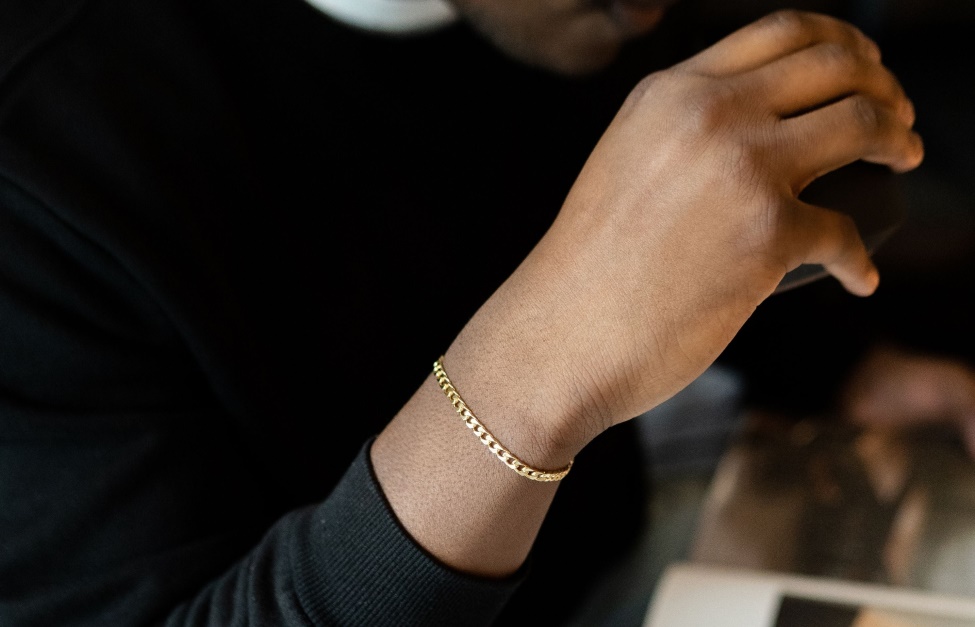 4MM Cuban Chain Bracelet Gold Oliver Cabell