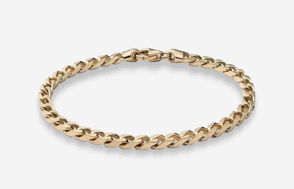 8MM Cuban Chain Bracelet Gold Oliver Cabell