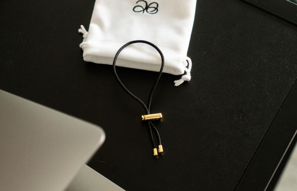 Cameron Cord Bracelet Black Oliver Cabell