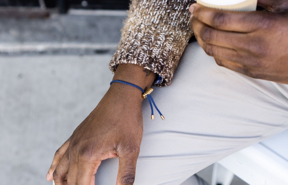 Cameron Cord Bracelet Navy Oliver Cabell