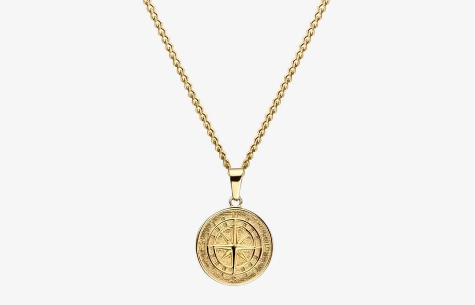 Compass Pendant Necklace Gold Oliver Cabell