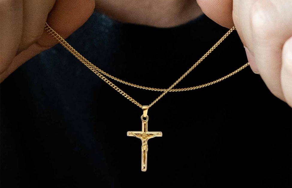 Cross Pendant Necklace Gold Oliver Cabell