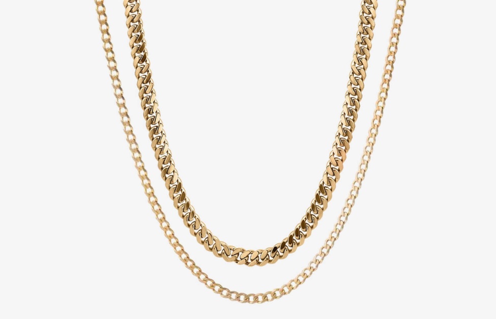 Cuban Chain Set Gold Oliver Cabell
