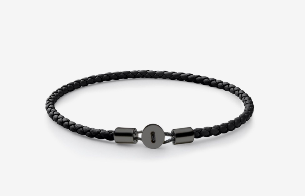 Gordon Leather Bracelet Black Oliver Cabell