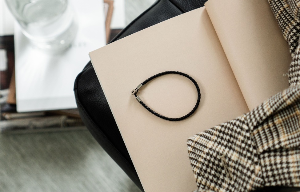 Gordon Leather Bracelet Silver Oliver Cabell