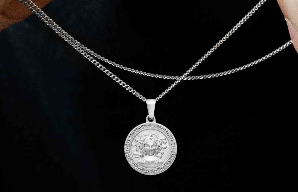 Medusa Pendant Necklace Silver Oliver Cabell