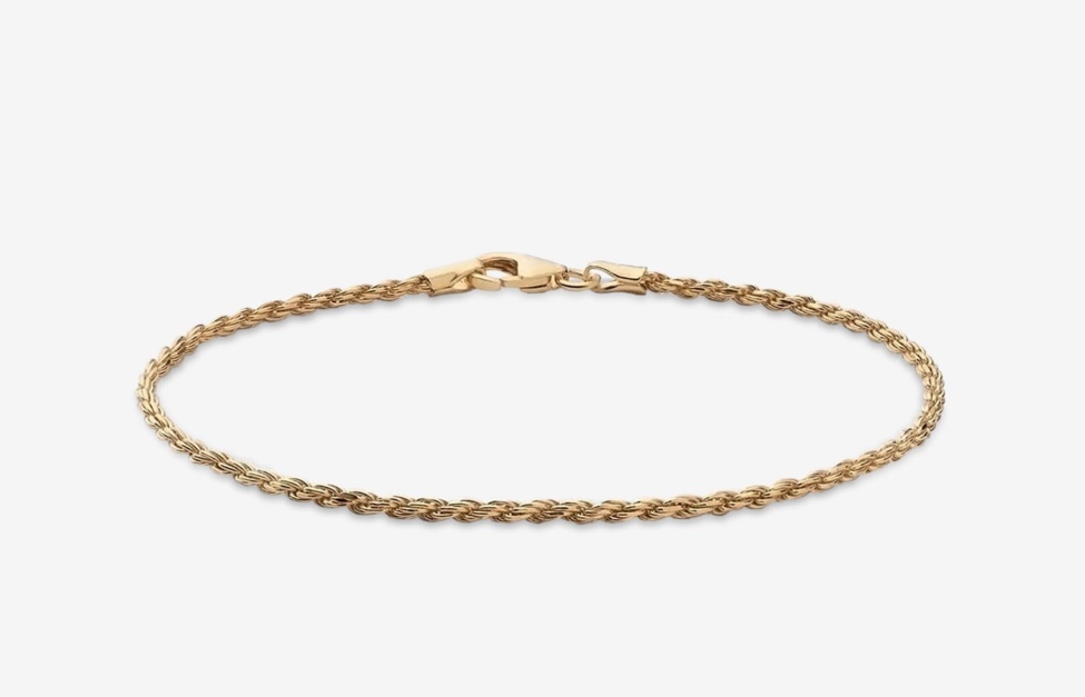 Oliver Cabell 2MM Rope Chain Bracelet Gold