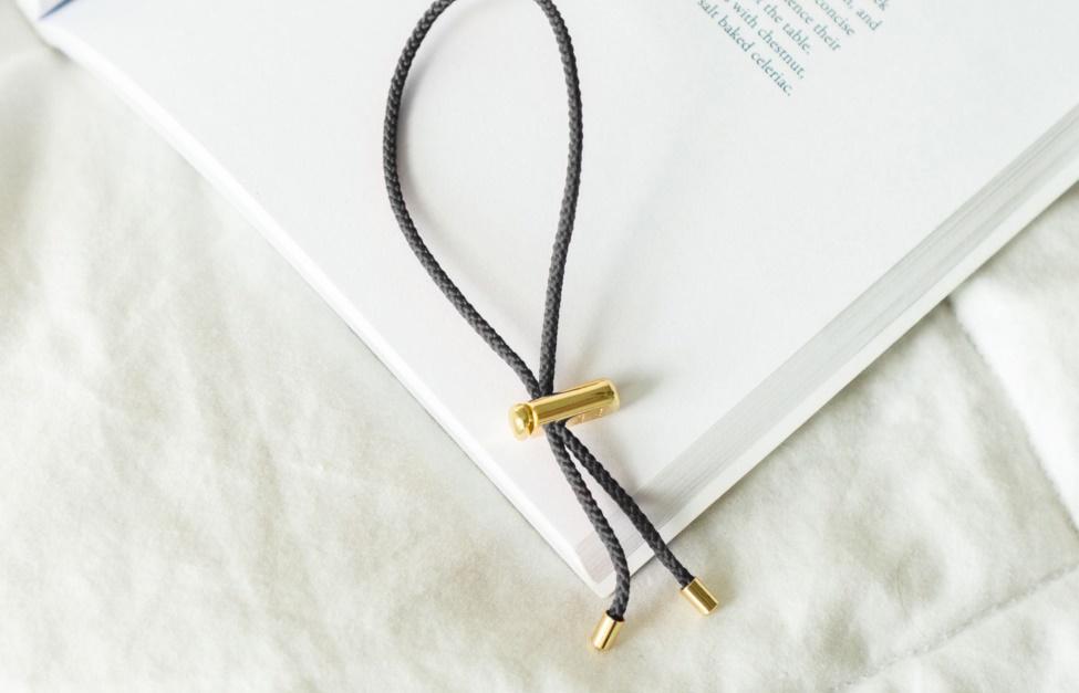 Oliver Cabell Cameron Cord Bracelet Charcoal