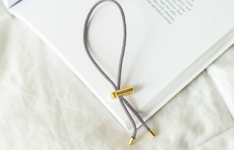 Oliver Cabell Cameron Cord Bracelet Grey Matter