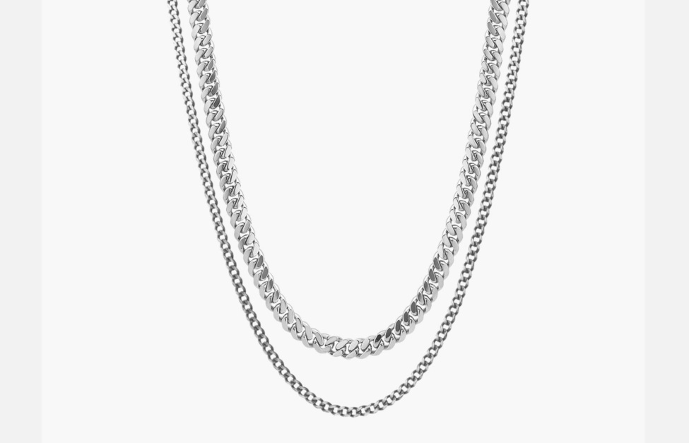 Oliver Cabell Cuban Chain Set Silver