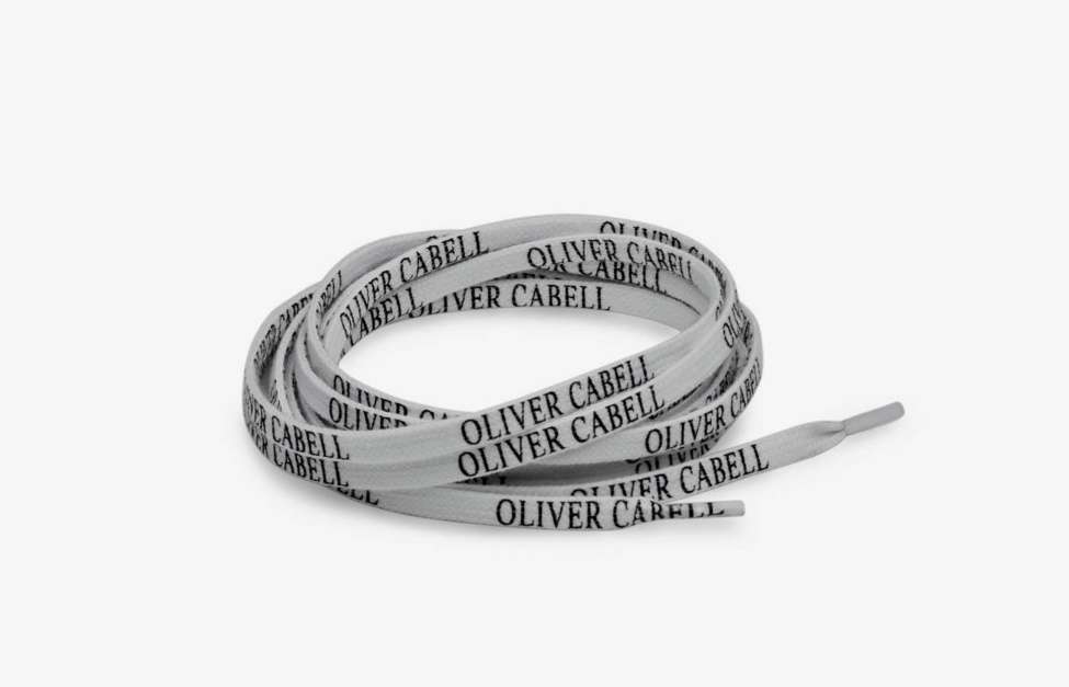 Oliver Cabell Grey Logo Laces