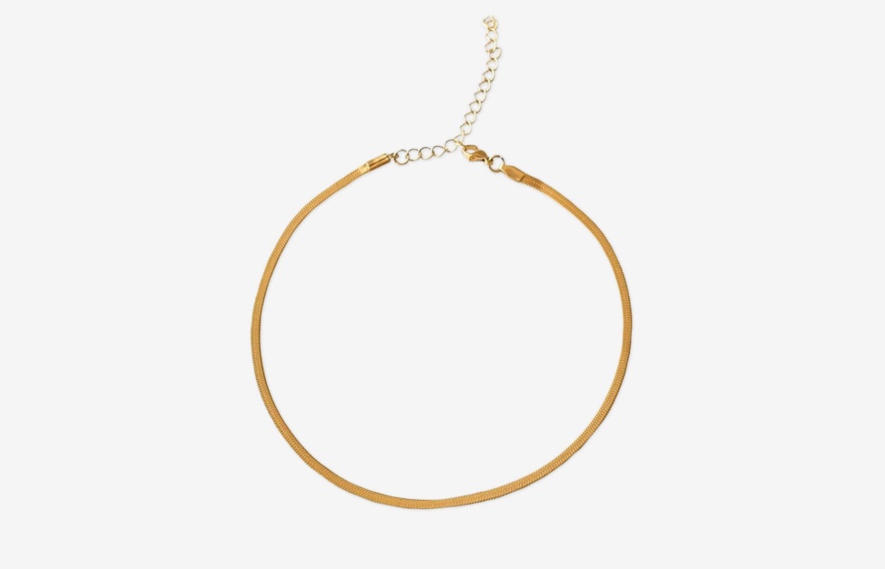Oliver Cabell Herringbone Choker Gold