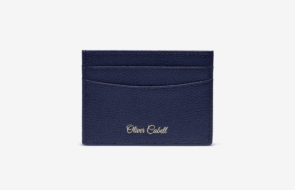 Oliver Cabell O C Leather Card Holder Navy