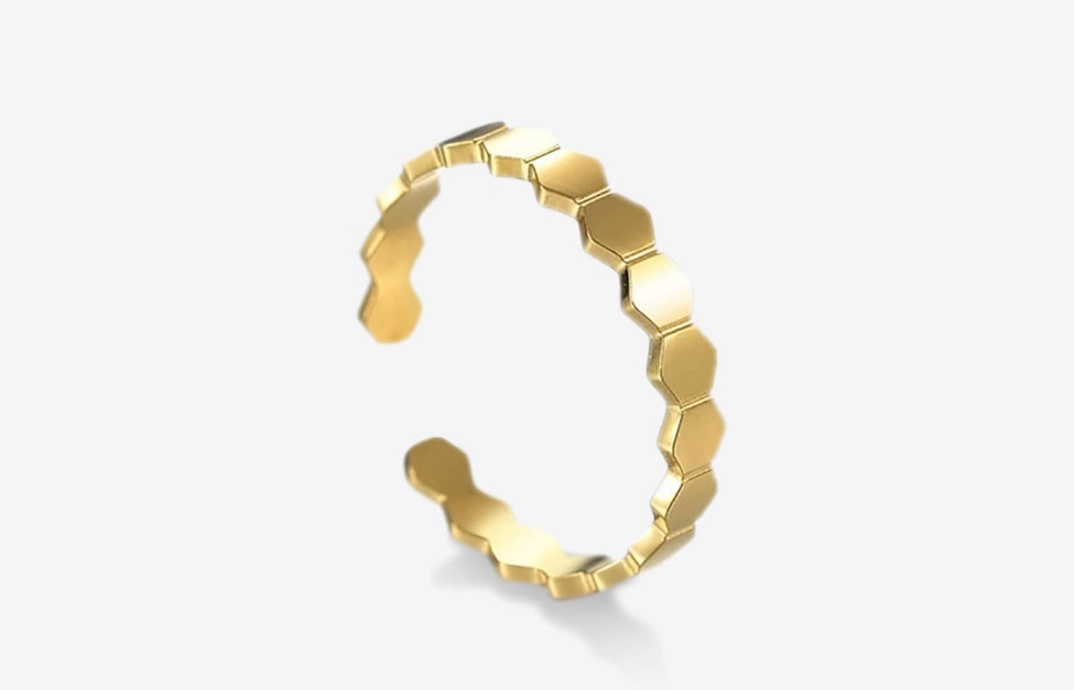 Oliver Cabell Open Geo Ring Gold