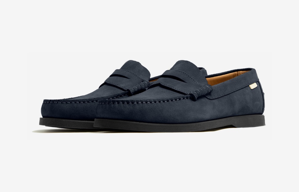 Oliver Cabell Penny Loafer Navy Suede