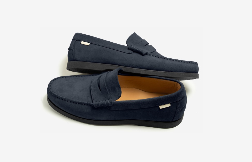 Oliver Cabell Penny Loafer Navy Suede