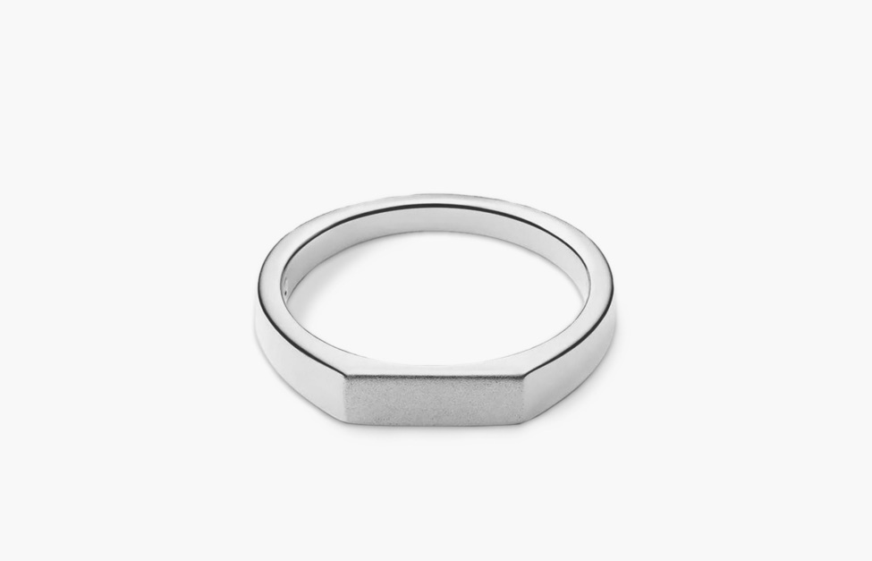 Oliver Cabell Thin Signet Ring Silver