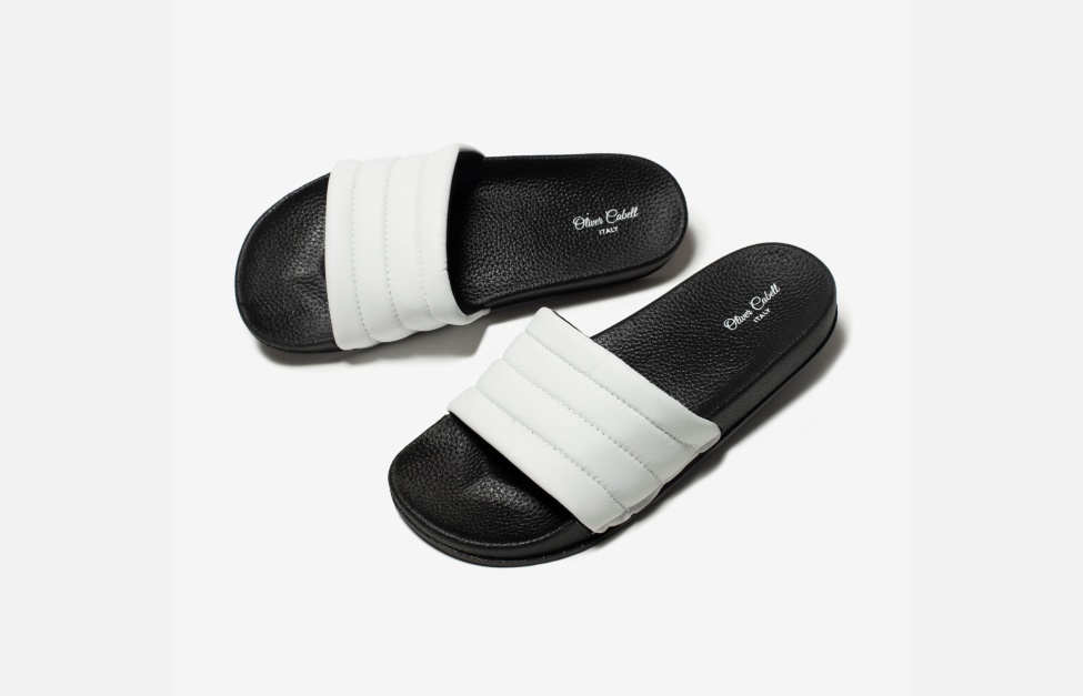 Oliver Cabell Trendy Vegan Slides White