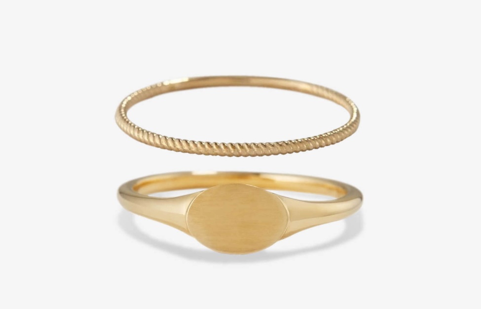 Signet-Twist Set Gold Oliver Cabell