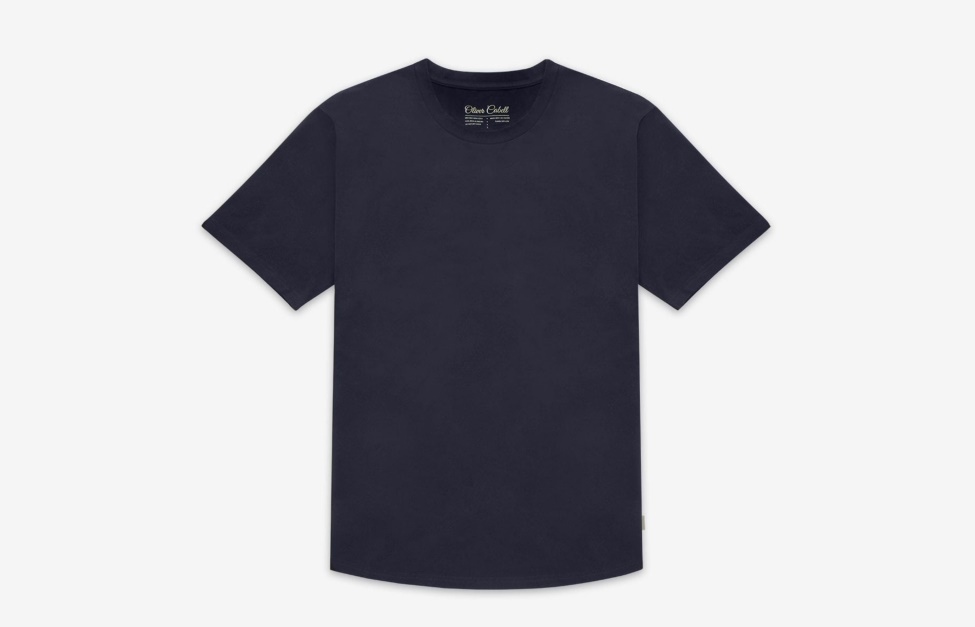 Trendy Oliver Cabell Curved Hem Tee Navy