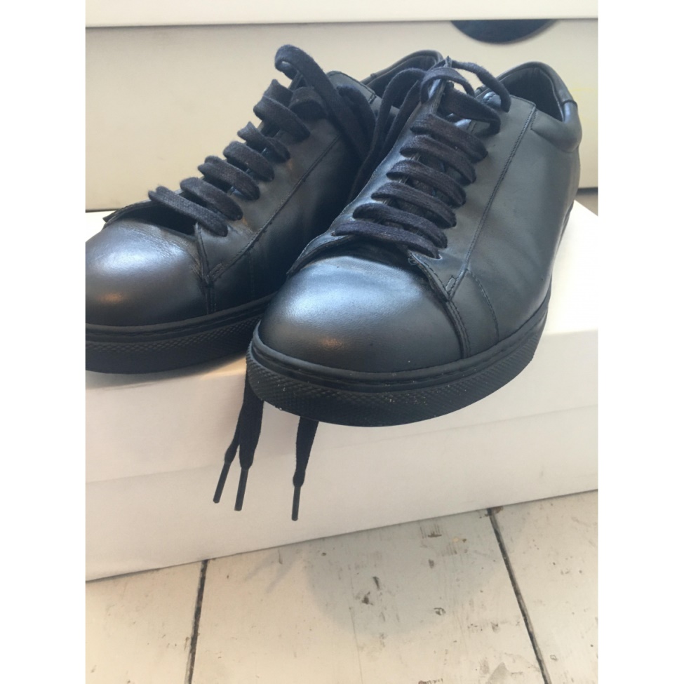 Leather Low Trainers Black Leather Trendy Oliver Cabell