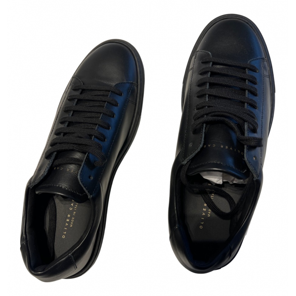 Leather Trainers Black Leather Trendy Oliver Cabell